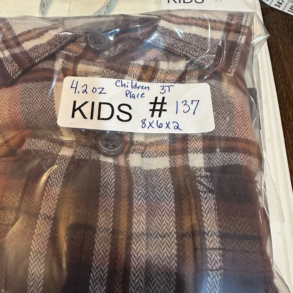 The Children's Place Brown‎ & Cream Plaid Button-Down Shirt